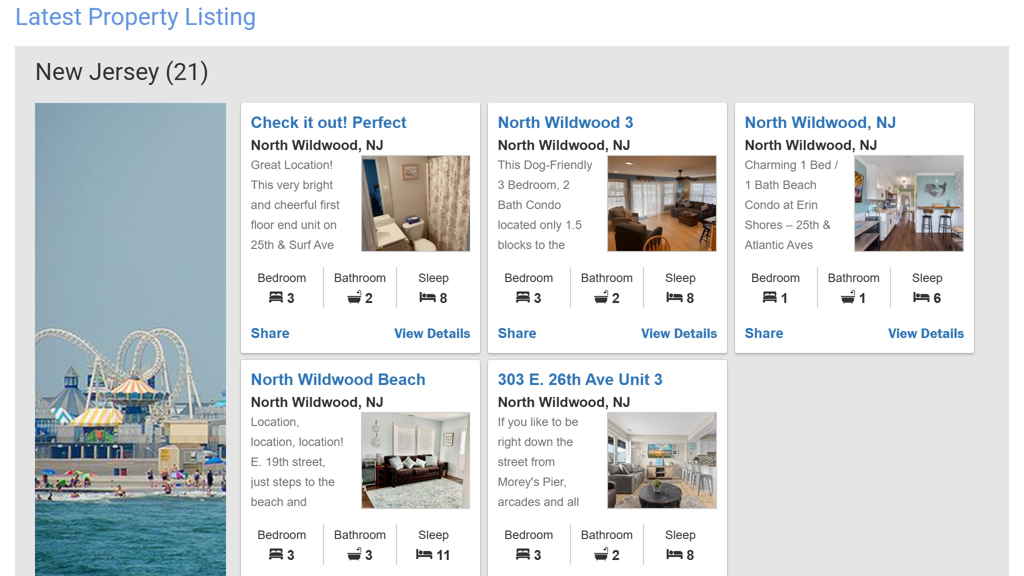 Shore Rentals website scrolled view — built by MOTS Technologies