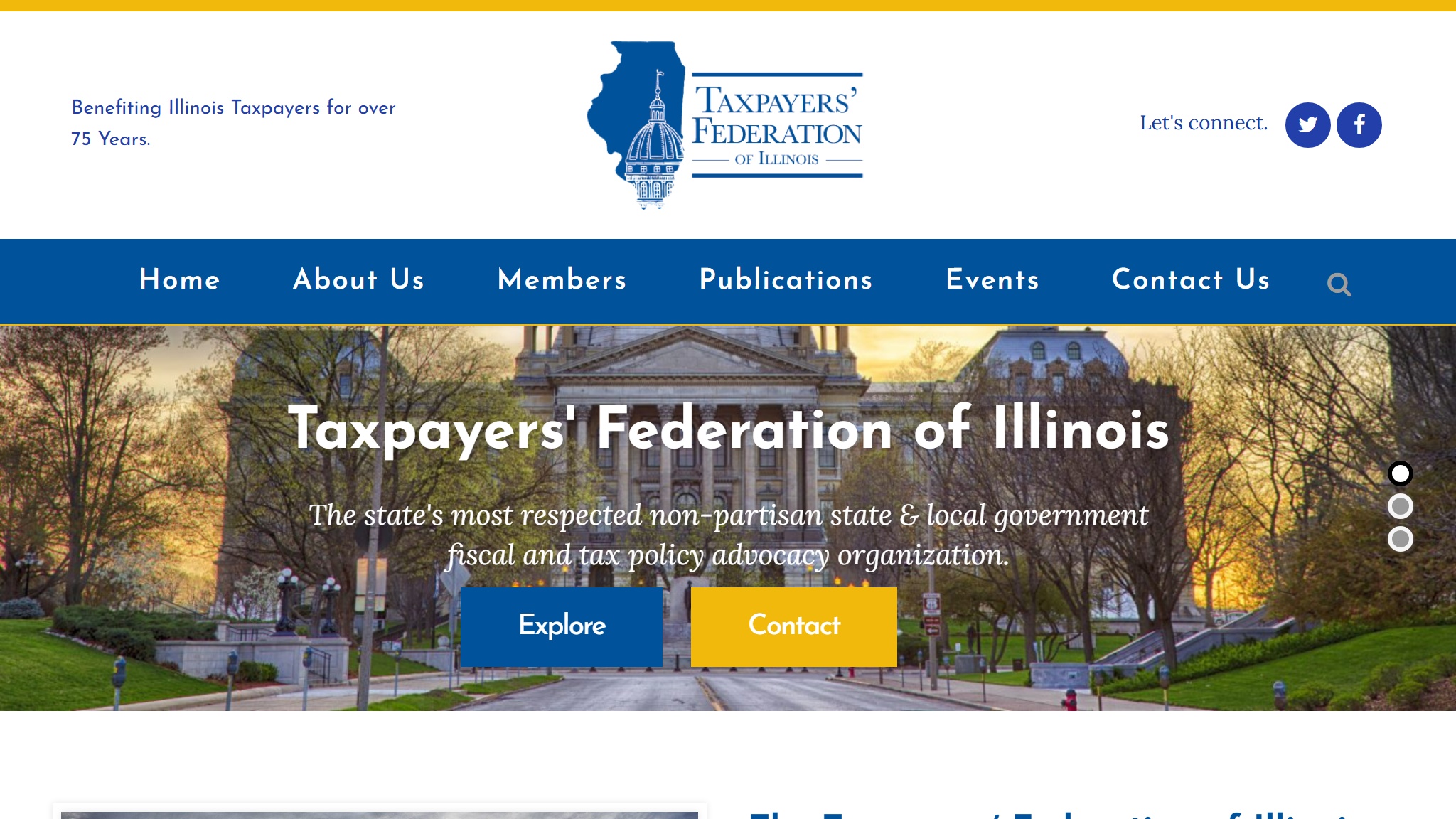 Screenshot of Illinois Tax website — built by MOTS Technologies