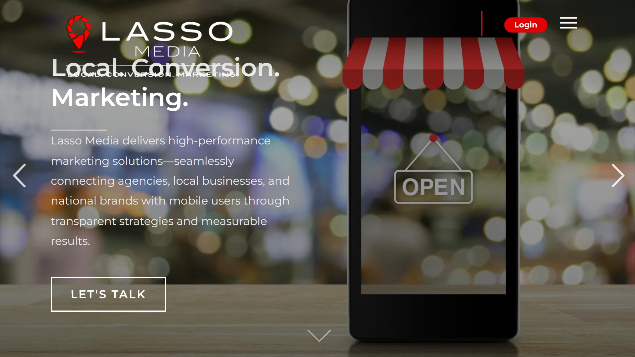 Screenshot of Lasso Media website — built by MOTS Technologies